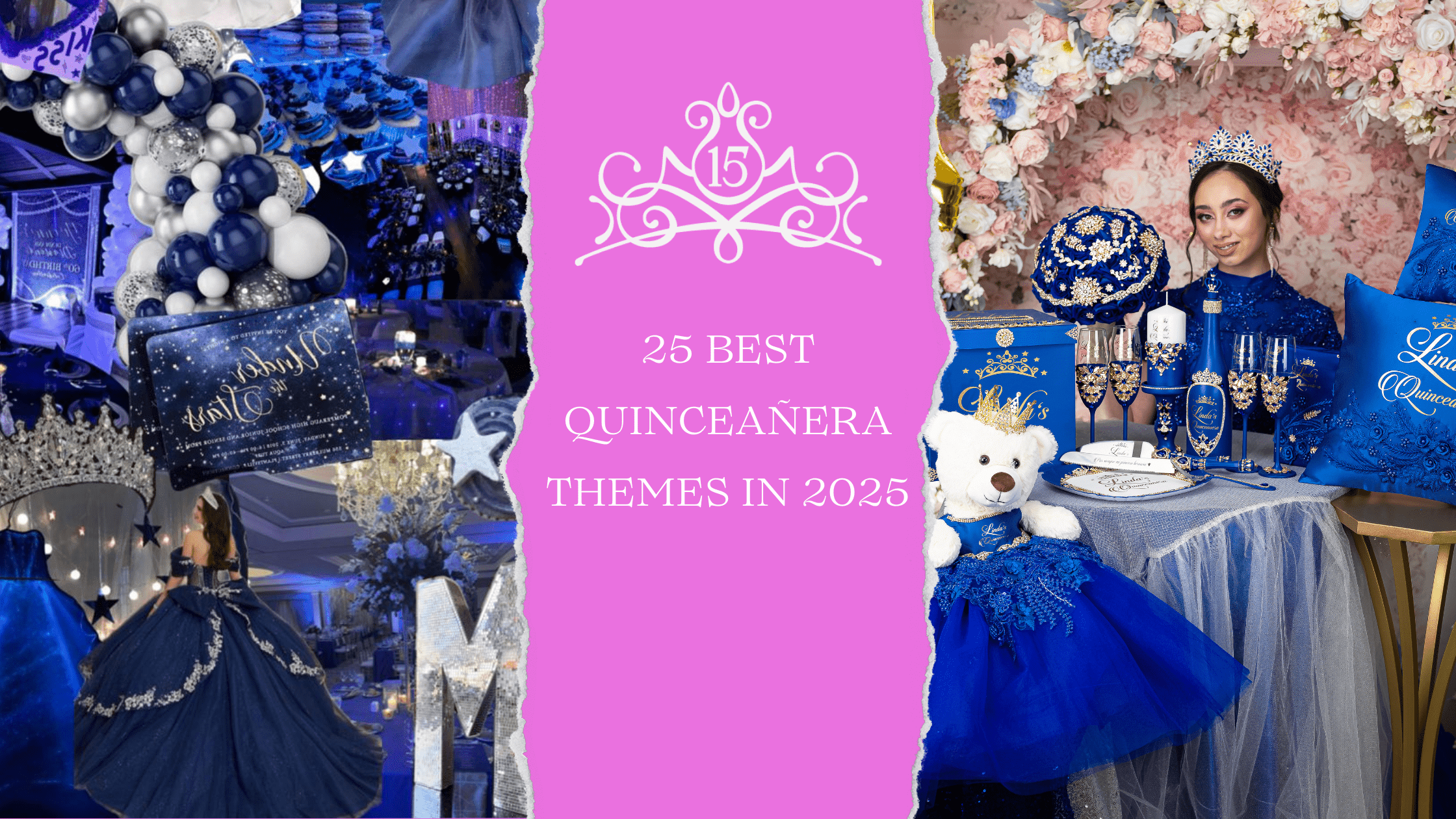 Los 25 mejores temas de quinceañera en 2025 | Tema principal Sweet 16 /  quinceanera-decor, image size:2240x1260