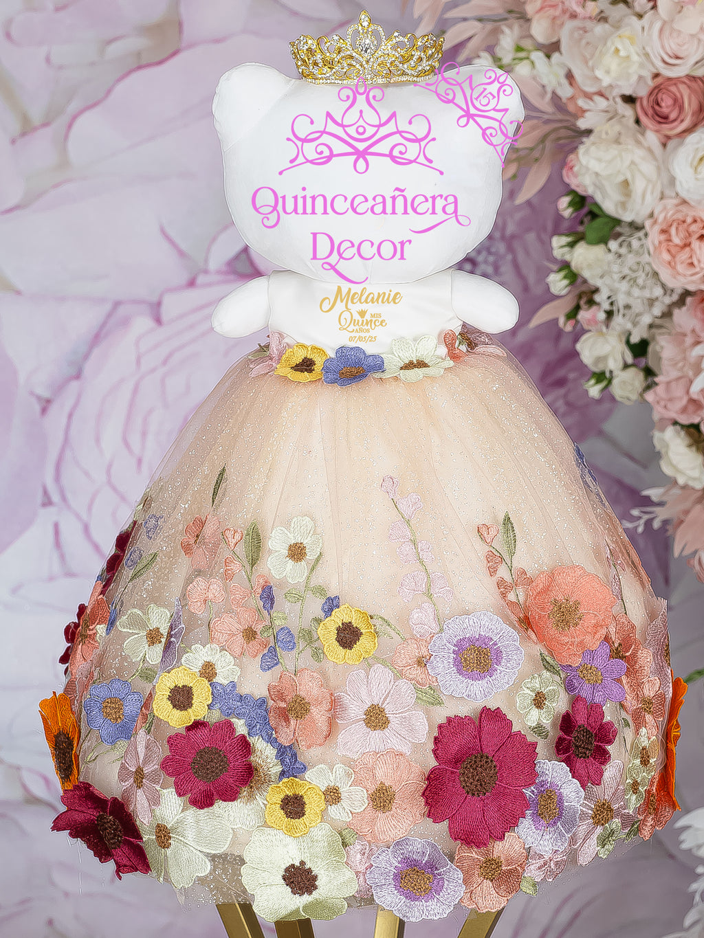 Mexican Charro Champagne Sparkly Quinceanera Kitty Quinceanera decor mexican-charro-champagne-sparkly-quinceanera-kitty-quinceanera-decor