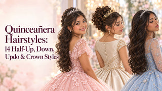 quinceanera hairstyles half up curls with tiara