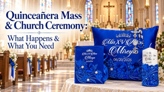 quinceanera mass bible rosary and kneeling pillow