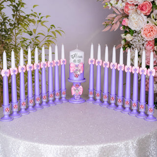 18 candles set for Filipino debut with personalized big candle