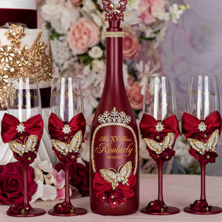 Bottle + 4 glasses