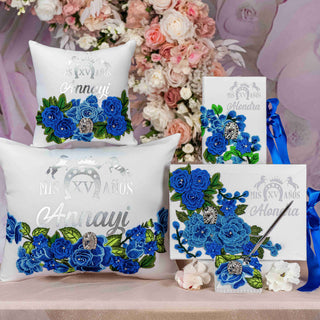Royal Blue White Quinceanera | Vaquero Theme | Charro