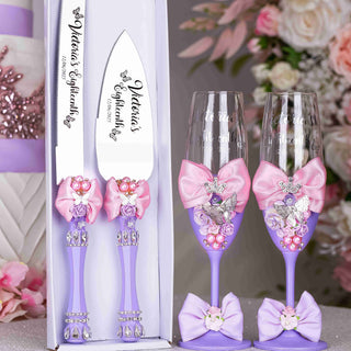 Server+knife+2 glasses
