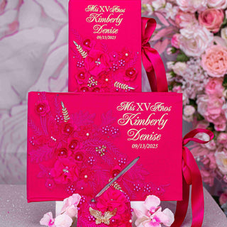 Quinceanera package of Guest Book and Bible