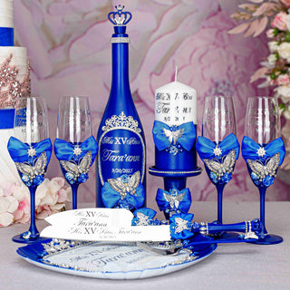Royal blue silver