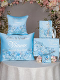 Burgundy Quinceanera pillows set, bible with album de fotos Kitty design
