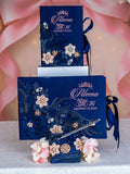 Navy Blue with Rose Gold quinceanera guest book
