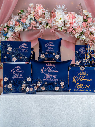 Navy Blue with Rose Gold Quinceanera package