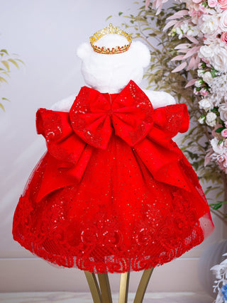 Red with Gold Oso de Quinceanera