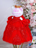 Red with Gold Doll for quinceanera