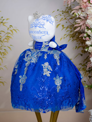 Royal Blue Silver with Bow Quince Doll