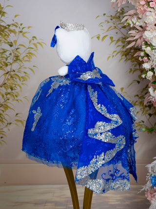 Royal Blue Silver with Bow Quince Doll