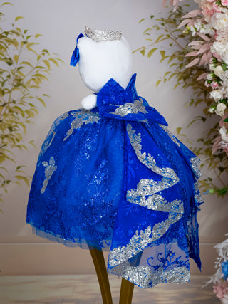 Royal Blue Silver with Bow Quince Doll