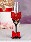 Black Red with Bow Quinceanera Money Card Box