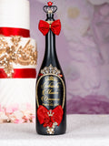 Black Red with Bow quinceanera pillows set