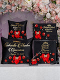 Black Red with Bow quinceanera cake knife and server