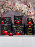 Black Red with Bow Quinceanera Bible and Guest Book