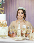 Gold quinceanera toasting package