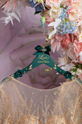 Green quinceanera dress hanger