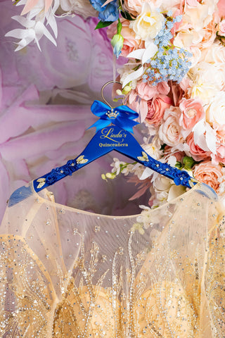 Royal blue quinceanera dress hanger