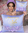 Lavender quinceanera pillows set, quinceanera pillows doll and accessories set, Rapunzel how many pillows for a quinceanera