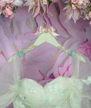 Sage Green Quinceanera dress hanger
