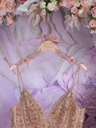 Rose Gold quinceanera dress hanger