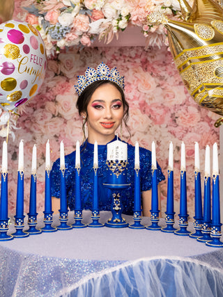 Royal blue 15 candle ceremony for quinceanera Royal blue 15 candle ceremony for quinceanera