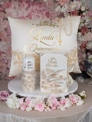 Gold Quinceanera Bible (Spanish version)