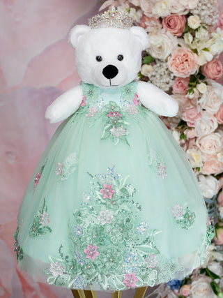 Sage Green Teddy Bear Quinceanera Last Doll Gift Sage Green Teddy Bear Quinceanera Last Doll Gift