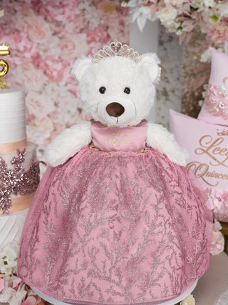 Sparkly Pink last teddy bear for quinceanera