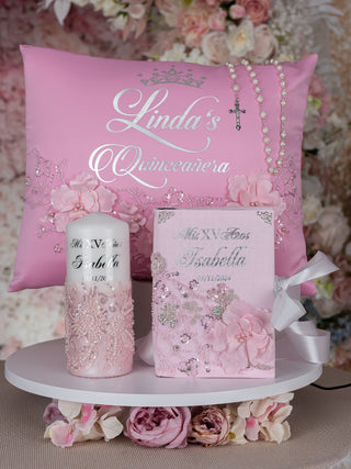 Pink 1 candle for quinceanera