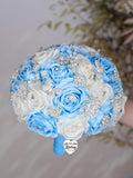 Ivory Pink Burgundy quinceanera bouquet 9 inches Kitty design