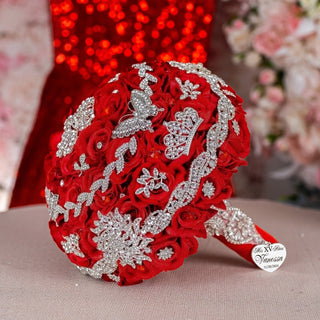 Red Silver Quinceanera Toasting Package