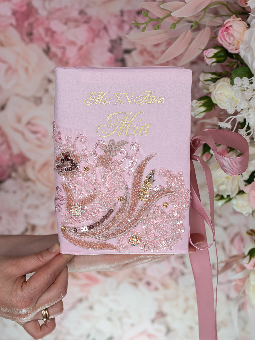 Light Pink Quinceanera Bible Personalized Quince Bible | Quince Biblia ...