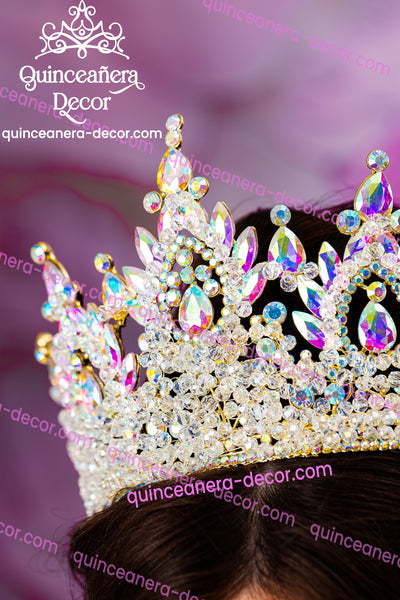 Deals Royal Rose Gold Iridescent Tiara