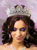 Iridescent Quinceanera Tiara with silver