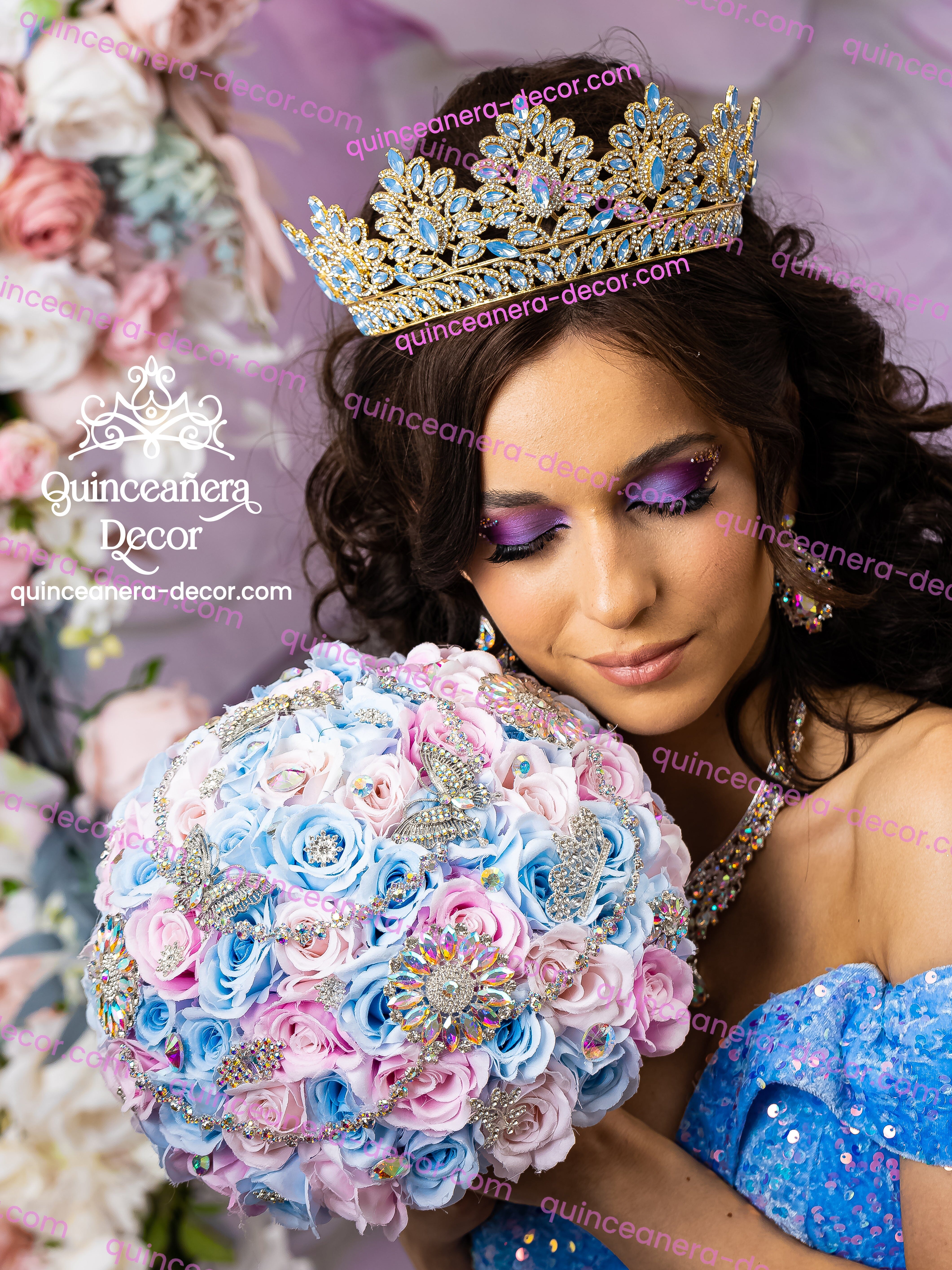 Lilac fashion Quinceañera Bouquet