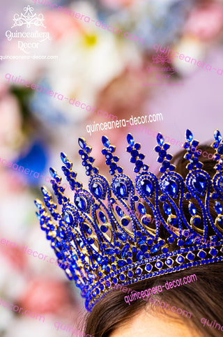 Royal Blue Quinceanera Crown