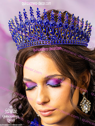 Royal Blue Quinceanera Crown