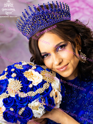 Royal Blue Quinceanera Crown