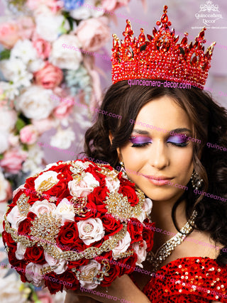 Red Quinceanera Crown