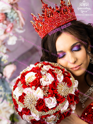 Red Quinceanera Crown
