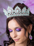 Sage Green Quinceanera Tiara (with Silver)