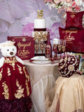 Burgundy full quinceanera package