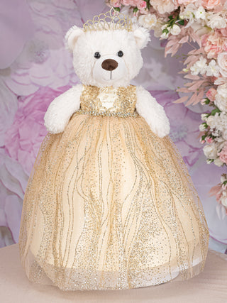 Shining Gold last teddy bear for quinceanera