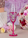 Hot Pink 1 quinceanera champagne glass