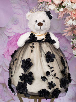 Black Quinceanera pillows set and teddy bear