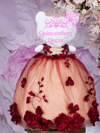 Burgundy Gold Kitty for Quinceanera | Last Kitty for Quinceanera / quinceanera-decor Burgundy Gold Kitty for Quinceanera | Last Kitty for Quinceanera / quinceanera-decor